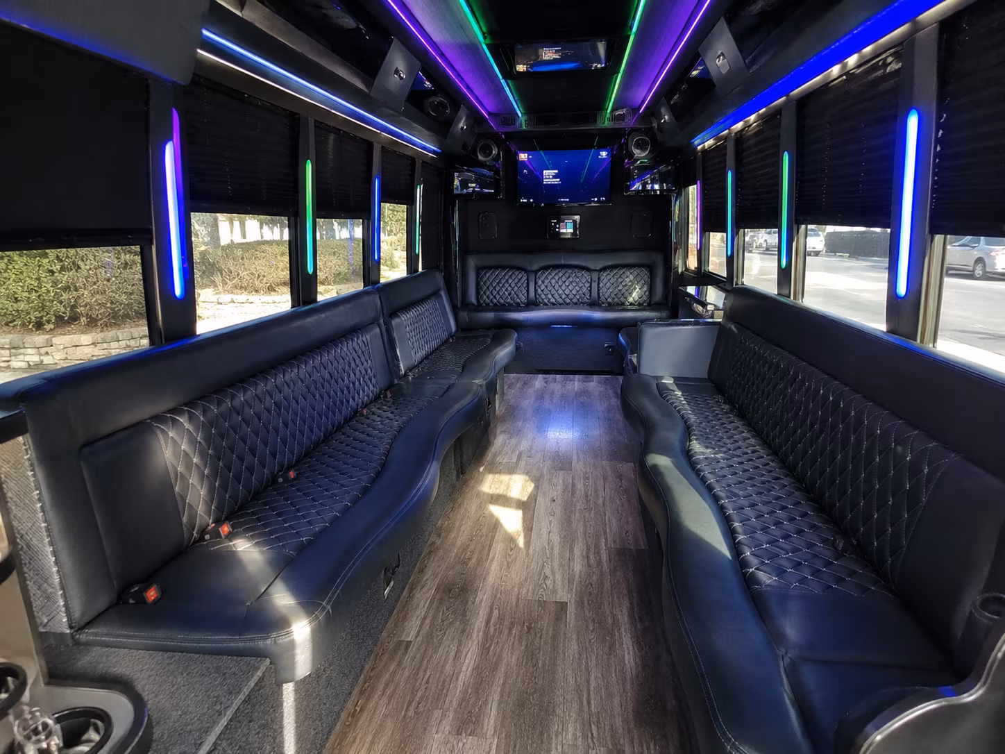 southgate 15 passenger party bus interior