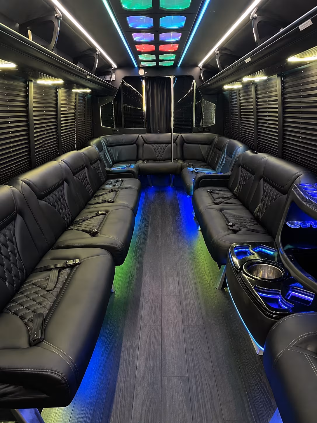 southgate 20 passenger party bus interior