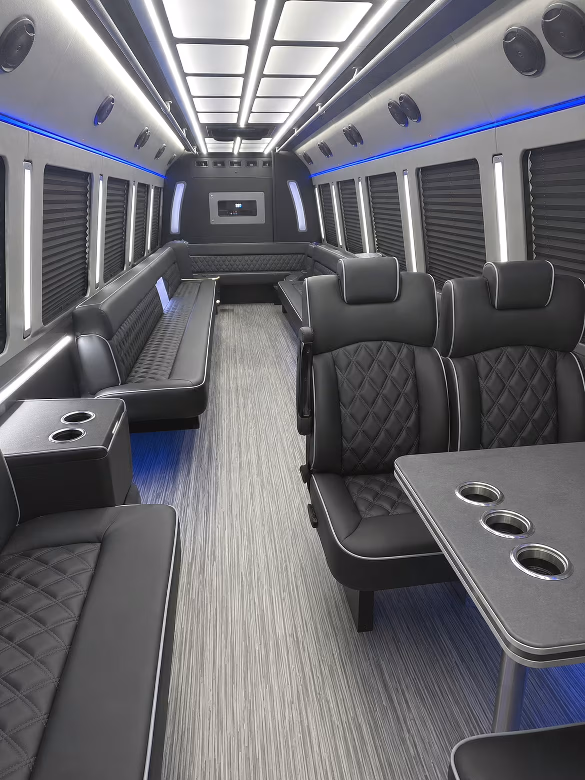 southgate 25 passenger party bus inside