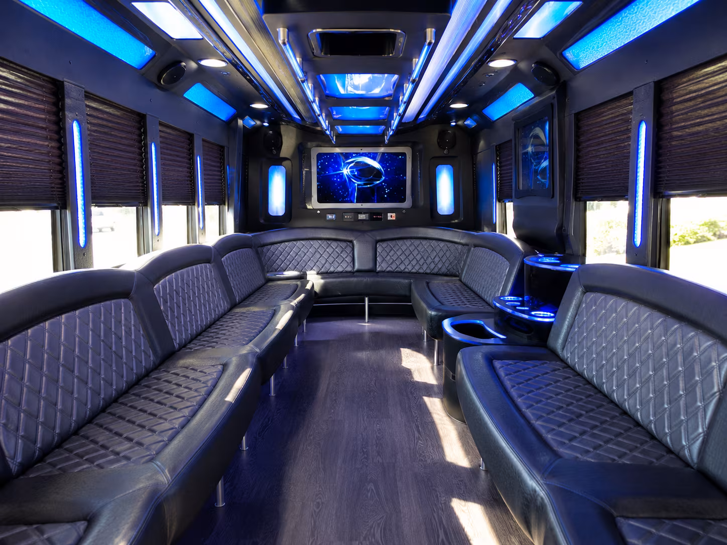 southgate 28 passenger party bus inside