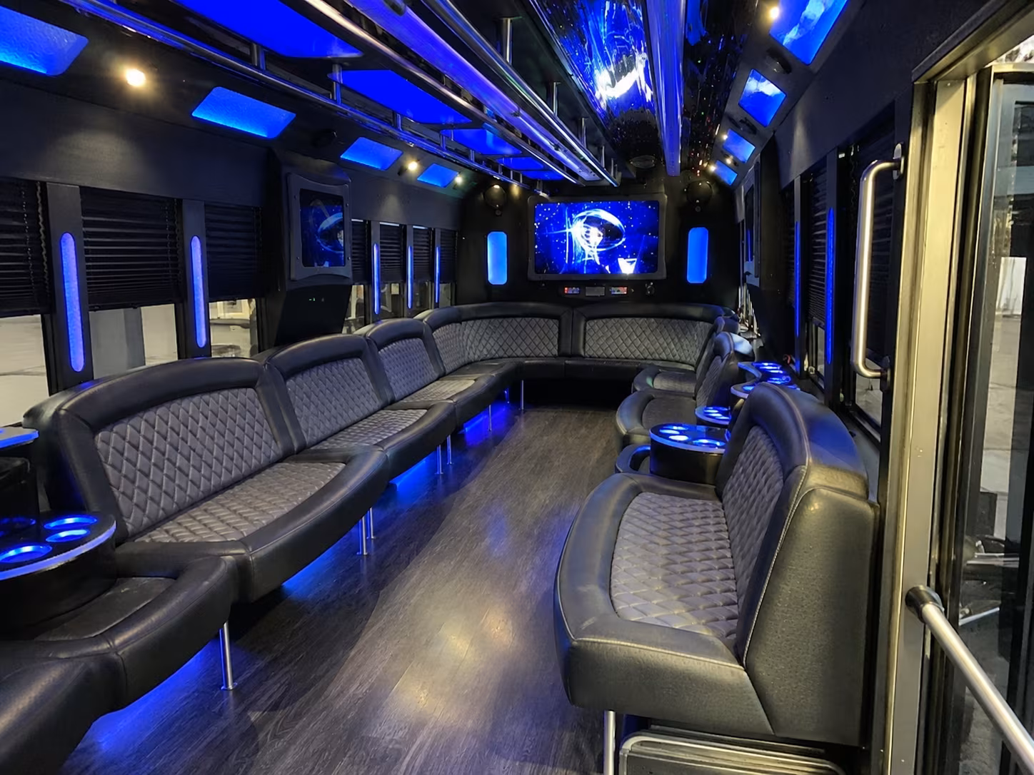 southgate 28 passenger party bus interior