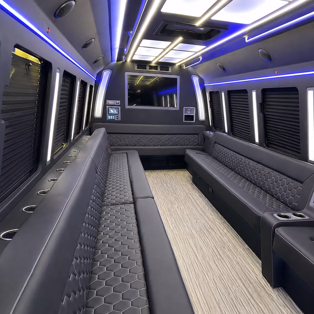 southgate 40 passenger party bus inside