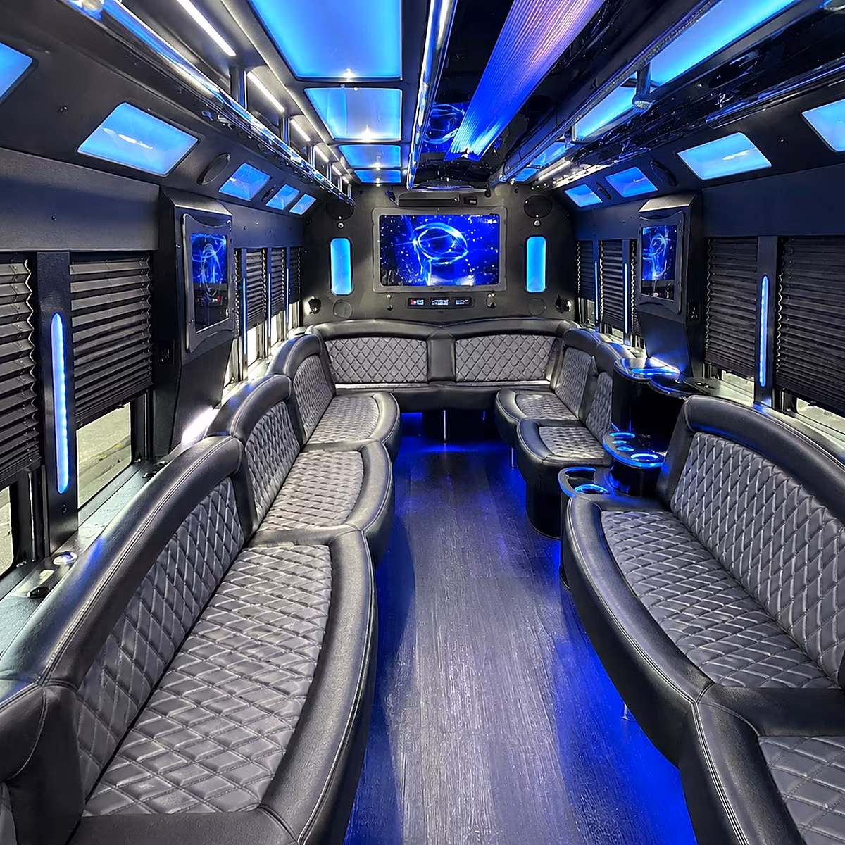 southgate 50 passenger party bus interior